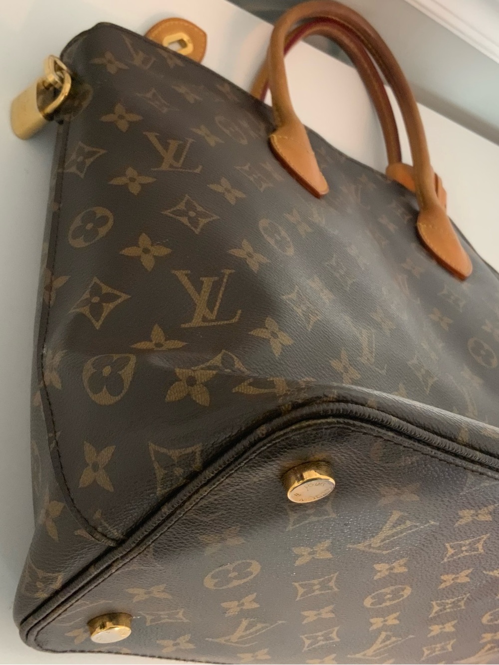 Louis Vuitton Lockit  Monogram Canvas Large Tote with Natural Leather Trim - Picture 7 of 16